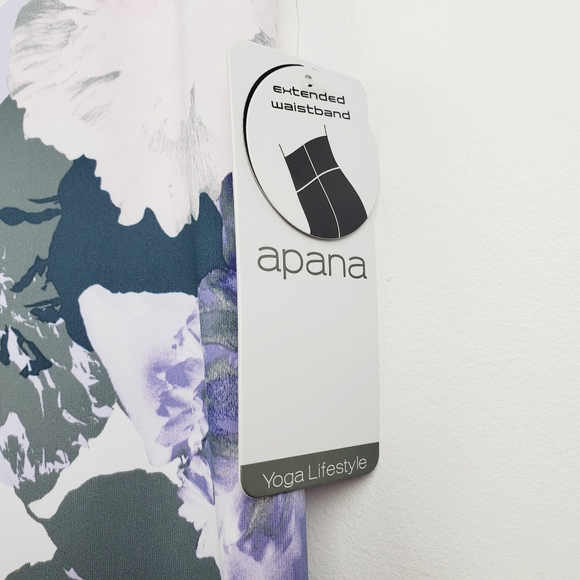 Apana 7/8 Floral Combo Leggings Medium NWT - Picture 8 of 9